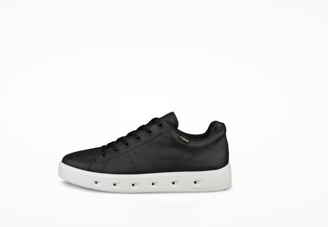 کتانی مردانه اکو دانمارک مدل ECCO Street 720 - با رویه مشکی چرم درجه‌ یک و فناوری GORE‑TEX